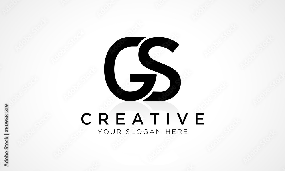 GS Letter Logo Design Vector Template. Alphabet Initial Letter GS Logo Design With Glossy Reflection Business Illustration. GS Letter Logo Design Vector Template. Alphabet Initial Letter GS Logo Design With Glossy Reflection Business Illustration.