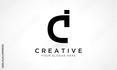 IC Letter Logo Design Vector Template. Alphabet Initial Letter IC Logo Design With Glossy Reflection Business Illustration.
