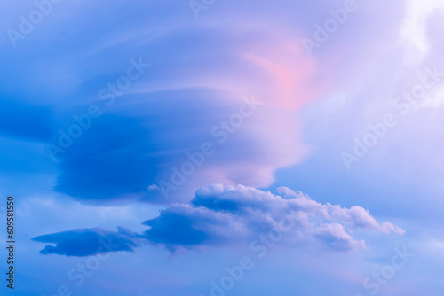 amazing blue sky with colorful cloud on sunset or sunrise  nature weather wallaper baclground