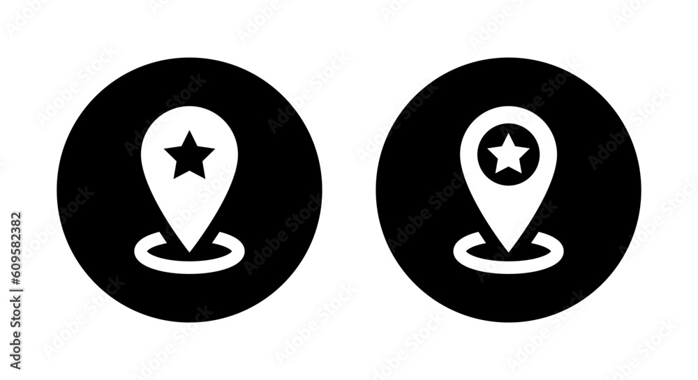 Favorite place location icon vector in flat style Favorite place location icon vector in flat style