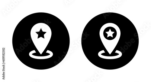 Favorite place location icon vector in flat style