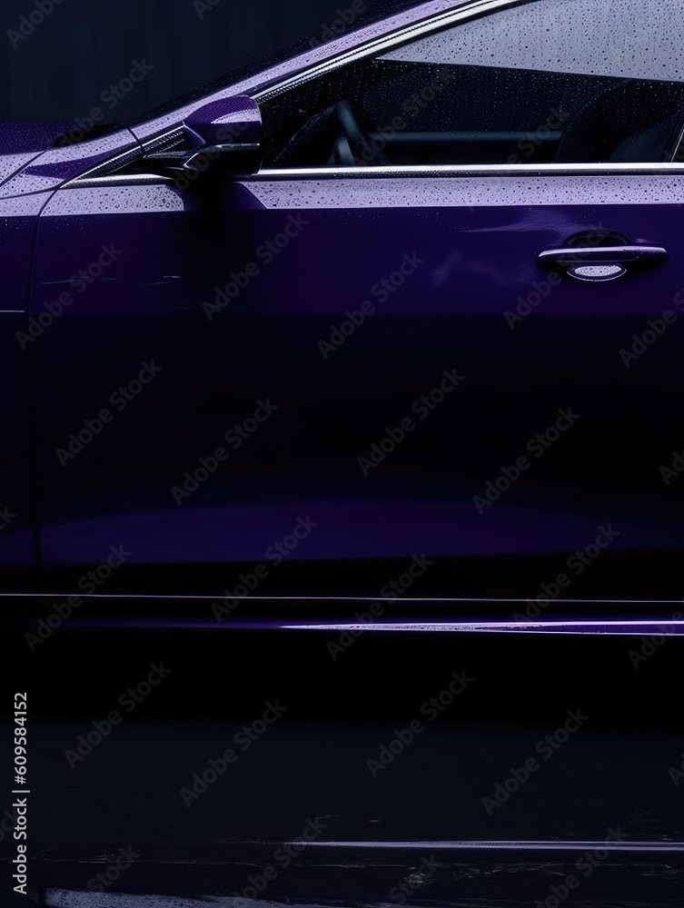Obraz premium Stylish car. Modern abstract minimal poster, social media banner. Background minimalism art design. cover for cards, flyers, advertising brochures. generative ai