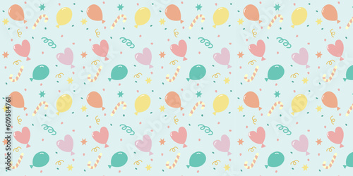 Seamless pattern vector background sun, heart, stars, flowers, lips, romance, valentine, childish. eps10 vector 