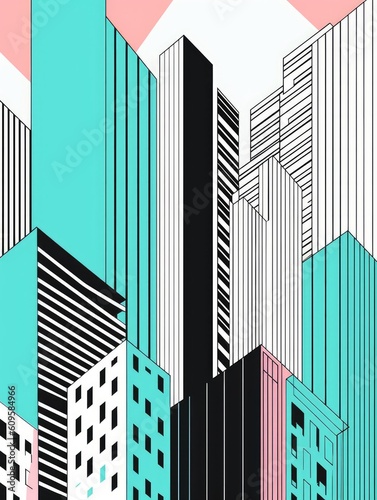 Modern abstract minimal poster  social media banner. Background minimalism art design. cover for cards  flyers  advertising brochures. generative ai