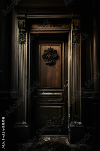 big old wooden door interior