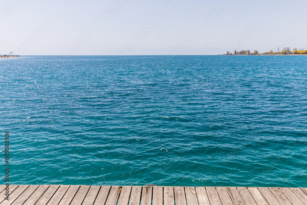 Picturesque shore of Issyk-Kul lake, Kyrgyzstan Picturesque shore of Issyk-Kul lake, Kyrgyzstan