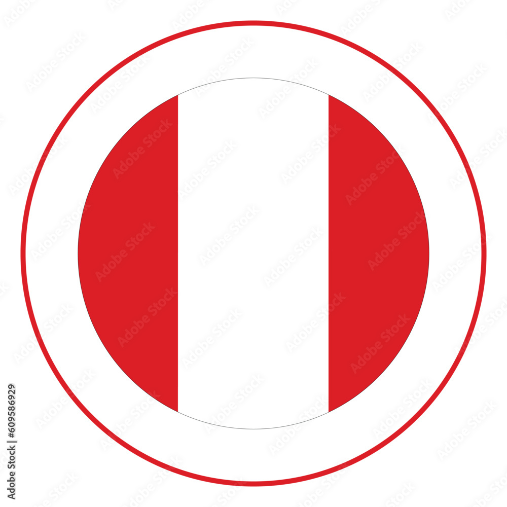Flag of Peru. Peru flag in design shape Flag of Peru. Peru flag in design shape