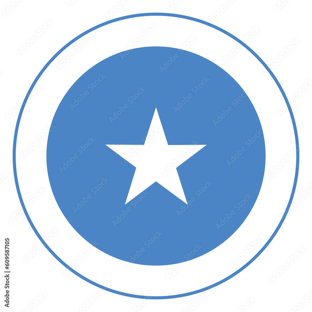 Flag of Somalia. Somalian flag in design shape Flag of Somalia. Somalian flag in design shape