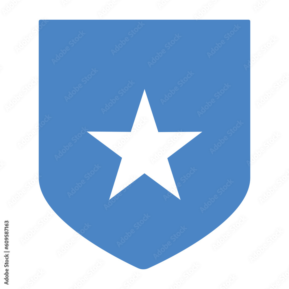 Flag of Somalia. Somalian flag in design shape Flag of Somalia. Somalian flag in design shape