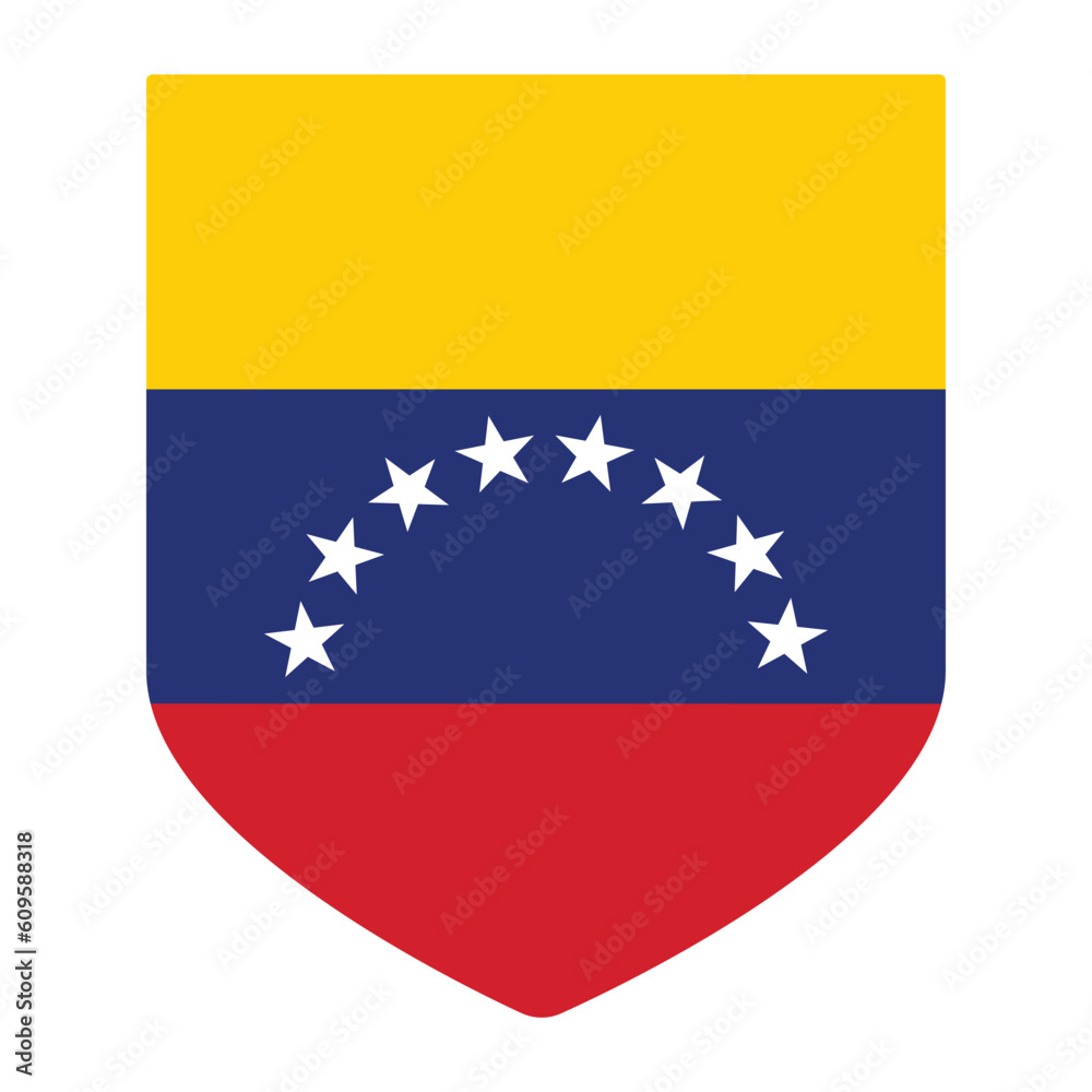 Flag of Venezuela. Venezuela flag in design shape. Flag of Venezuela. Venezuela flag in design shape.