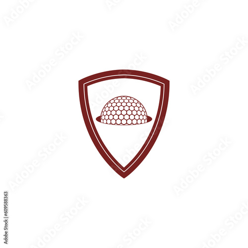 Golf shield icon isolated on transparent background