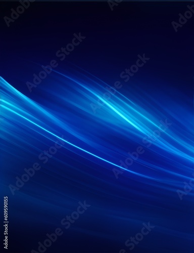 Abstract blue background features a gradient wave of mesmerizing blue colors, with blurry lights overlaying a dark noise texture, creating a captivating and dynamic visual experience, generative ai