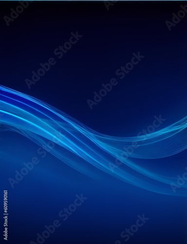 Abstract blue background features a gradient wave of mesmerizing blue colors, with blurry lights overlaying a dark noise texture, creating a captivating and dynamic visual experience, generative ai