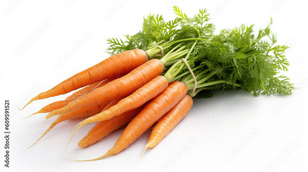 Bunch of carrots isolated on white background Bunch of carrots isolated on white background