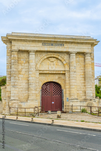 Porte Royale, an old gate at the entrance of the city of La Rochelle, France