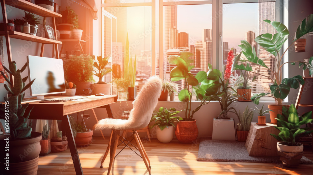 Obraz premium table and chairs in a cafe