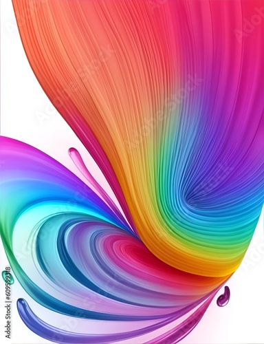 Rainbow color grainy gradient background  blurry cosmetics background  waves  wallpaper design  background  generative ai