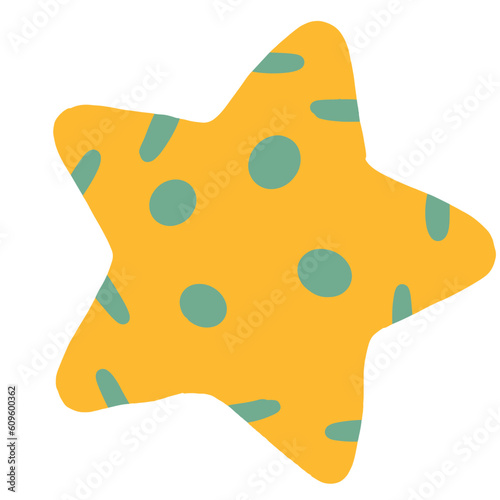 Starfish in the summer sea. vector editable