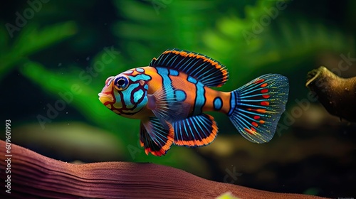 Mandarin Fish Synchiropus splendidus in nature