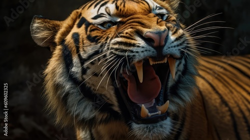 roaring tiger in the jungle