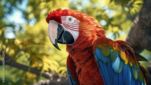 Scarlet Macaw close up portrait © Photo And Art Panda