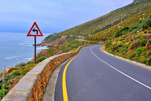 winding road in a mountain Gordon's Bay, Cape Town South Africa