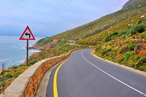 winding road in a mountain Gordon's Bay, Cape Town South Africa