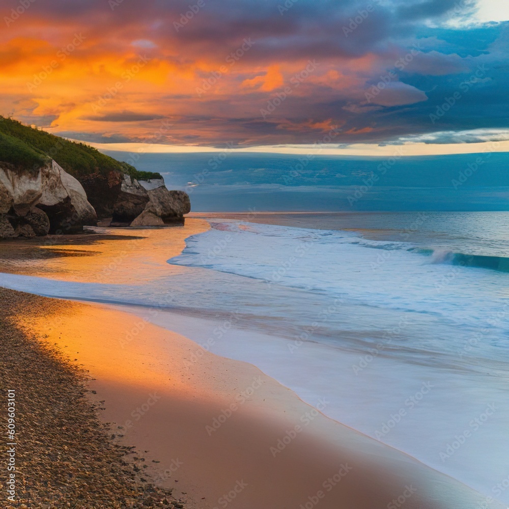 sunset on the beach