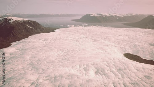 aerial view of big glacier photo