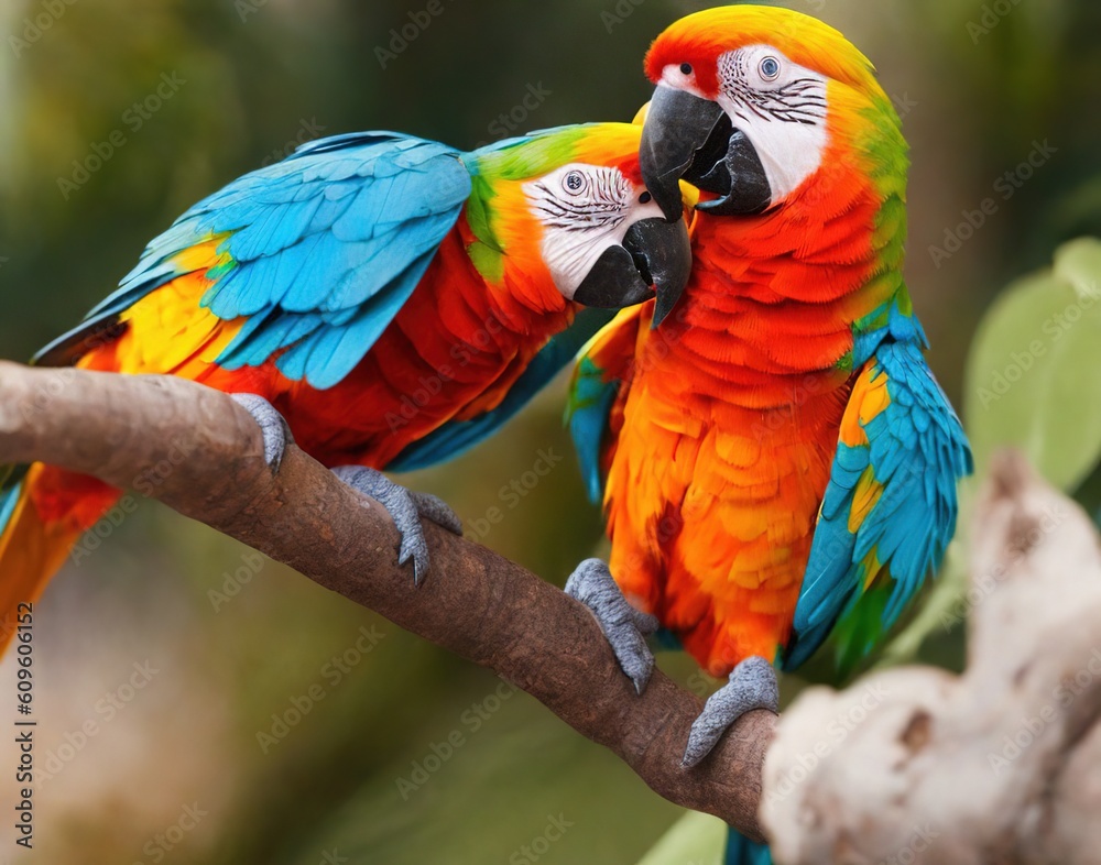 Naklejka premium multicolored parrot