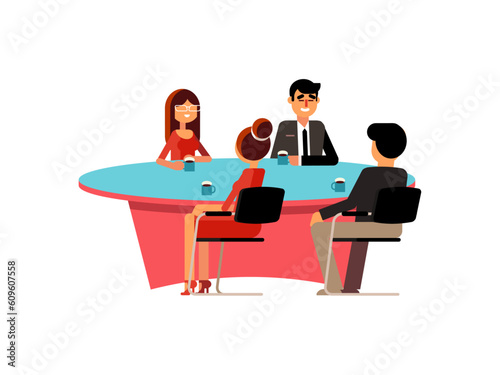Business meeting illustration