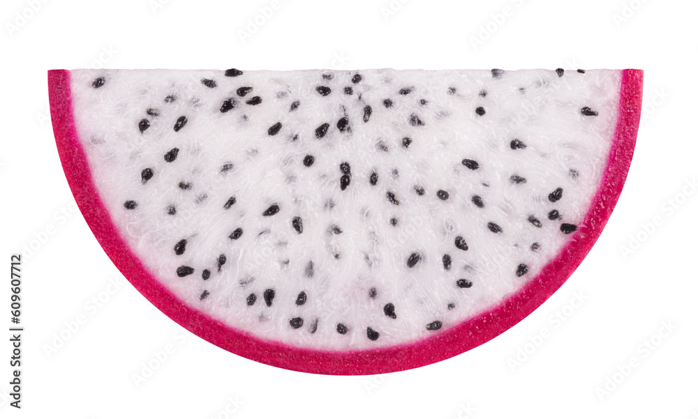 Pitahaya isolated. Ripe dragon fruit or pitaya, half fruit isolated on white background. Pitahaya isolated. Ripe dragon fruit or pitaya, half fruit isolated on white background.