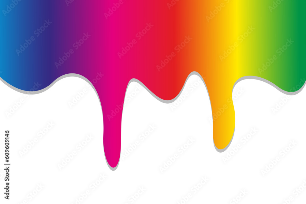 Paint flows down on a white background. Vector illustration Paint flows down on a white background. Vector illustration