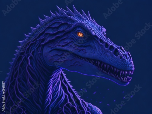 T-rex in the style of detailed atmospheric portraits, sparkling water reflections, hyper-detailed illustrations
