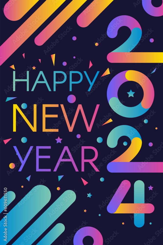 Modern Happy New 2024 Year Dark Angle Template Modern Happy New 2024 Year Dark Angle Template