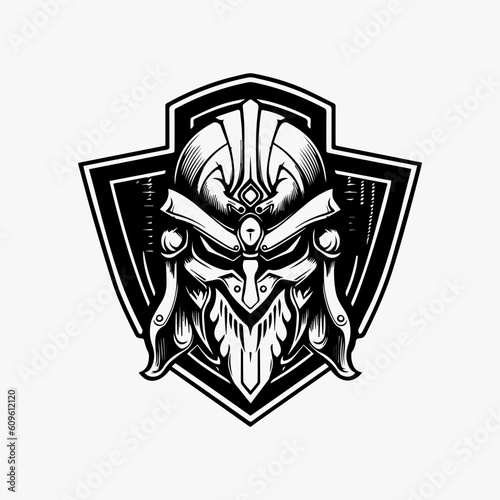 Armored Identity  Unleash the essence of resilience and fortitude in your brand with an impactful logo featuring an intricate armor illustration. Generative AI