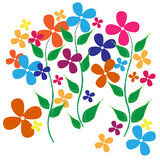floral design in vibrant colors 
