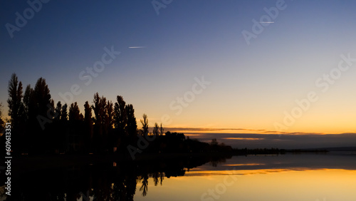 Sunset sky sun nature lake  © Marcin