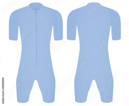 Blue cycling jersey. vector illustration