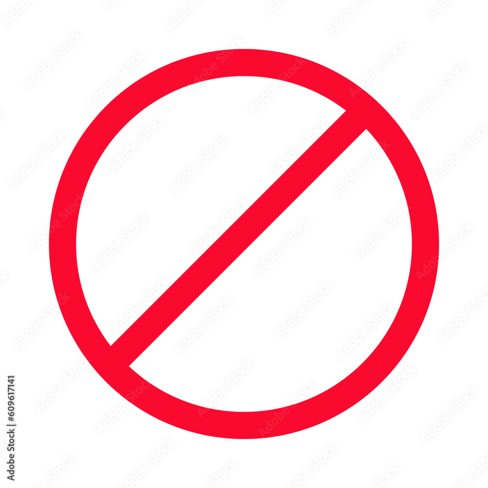 Prohibited sign. Regulation and restriction. No sign. Vector. Prohibited sign. Regulation and restriction. No sign. Vector.