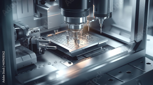 Metallurgy milling plasma cutting of metal CNC Laser engraving. Concept background modern industrial technology.