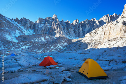 Tent in mountains