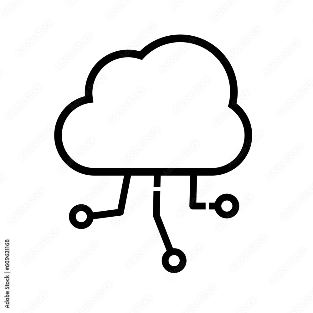 Cloud network. Cloud security. Vector. Cloud network. Cloud security. Vector.
