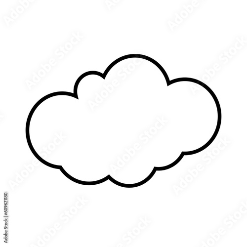 Pop cute cloud icon. Vector.