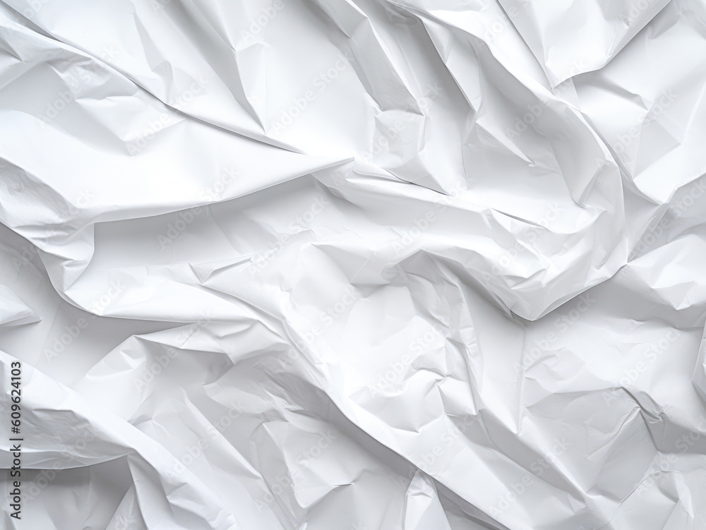 Obraz premium White crumpled paper texture background