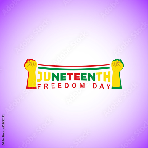 Juneteenth freedom day, June 19 African-American Independence Day template design