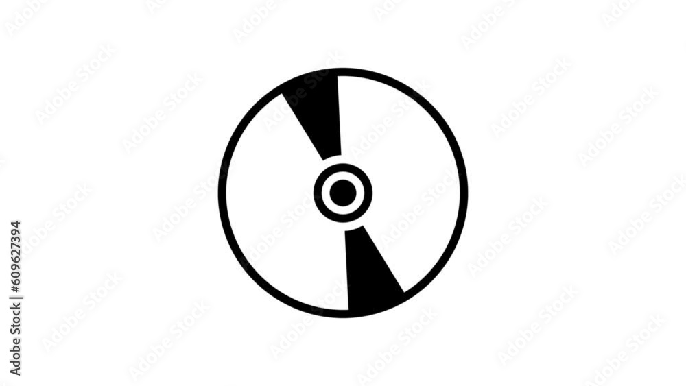 Spinning CD or DVD disc icon element animation, alpha channel included. Spinning CD or DVD disc icon element animation, alpha channel included.