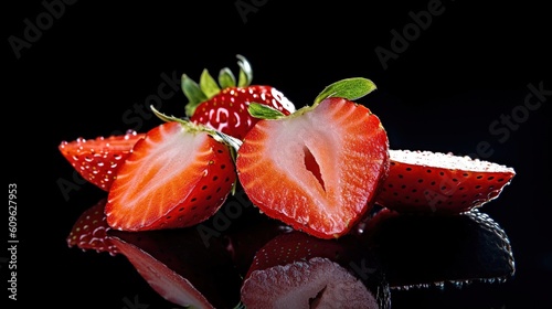 Delicious fresh red strawberry