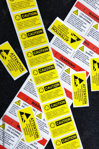 label for Electrostatic Sensitive Devices (ESD) in electronic industrial,Special label symbol for electrostatic sensitive devices.