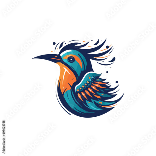 Bird shape mascot logo for health product company